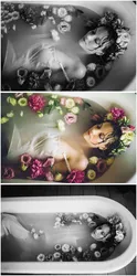 Original photos in the bathroom