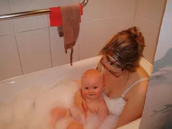 Mom bath photo