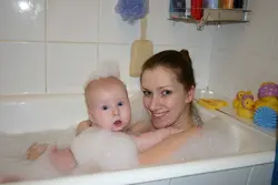Mom bath photo