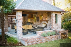 Brick summer kitchen design