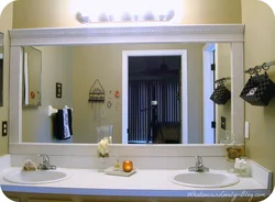 Bath Design With Large Mirror Photo