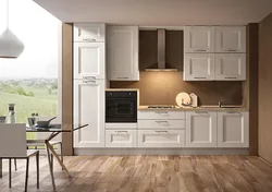 Straight kitchen design with pencil case