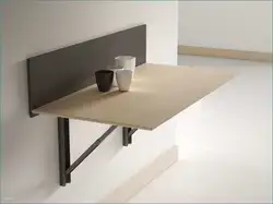 Стол крепится к стене на кухне фото