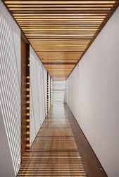 Photo Of Slatted Ceilings In The Hallway