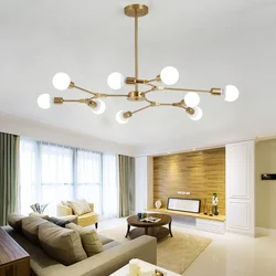 Ceiling chandeliers for the living room in a modern style photo