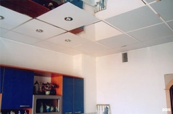 Фото кассетного потолка на кухне