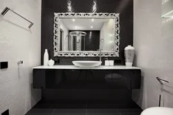 Ванная в черном цвете фото