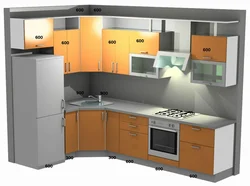 Photo of a kitchen one meter wide