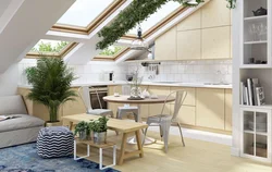 Photo Of A Kitchen In The Attic