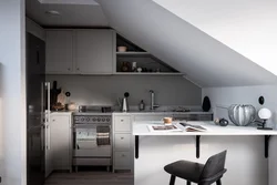 Photo of a kitchen in the attic