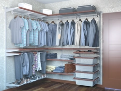 Mesh wardrobe system photo