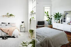 Bedroom With Flowers Design Photo