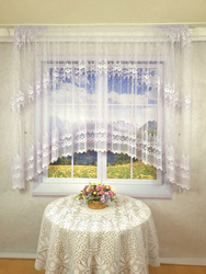 Curtains For The Kitchen Short Made Of Tulle With An Arch Photo