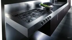 Built-in stove in the kitchen photo