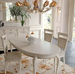 Photo of oval tables for the kitchen