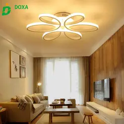 Living room design with spotlights