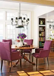 Burgundy Chairs In The Kitchen Interior