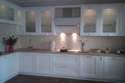 Kitchens with frosted glass photo