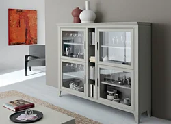 Modern buffet in the living room interior