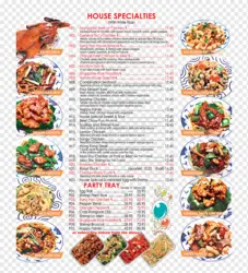 Chinese food menu photo