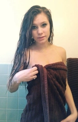 Photo after a bath in a towel