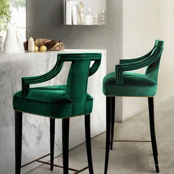 Emerald Chairs In The Kitchen Interior Photo