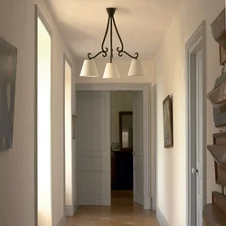 Pendant lamps in the hallway interior