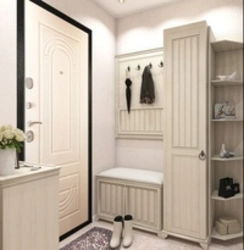 Hallway White With Wood Design