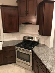 Corner gas stove in the kitchen photo