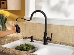 Kitchen faucet black photo