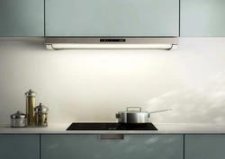 Fully built-in hood in the kitchen interior
