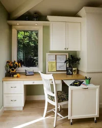 Kitchen interior with corner table