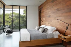 Bedroom under wood in modern style photo