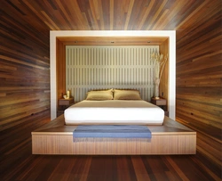 Bedroom Under Wood In Modern Style Photo