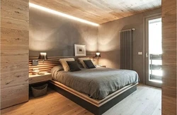 Bedroom under wood in modern style photo