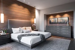Bedroom Under Wood In Modern Style Photo