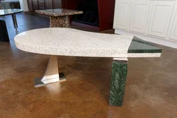 Marble table for kitchen photo