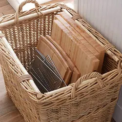 Basket in the kitchen in the interior