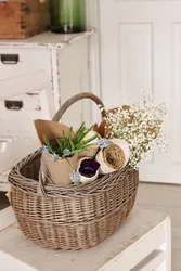 Basket In The Kitchen In The Interior