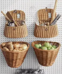 Basket in the kitchen in the interior