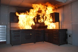Kitchen burning photo