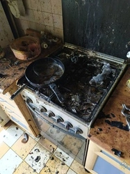 Kitchen Burning Photo