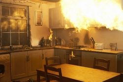 Kitchen Burning Photo