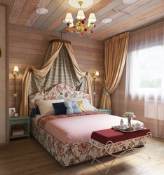 Bedroom design in Russian style