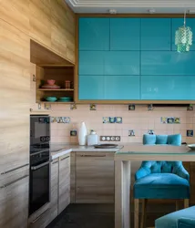 Kitchen Design With Turquoise Chairs