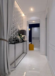 Accent wall in the hallway in the interior