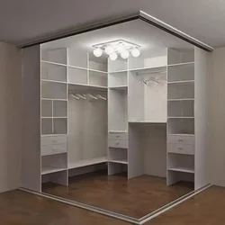 Угловая гардеробная в коридоре фото