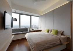 Window sill in bedroom design