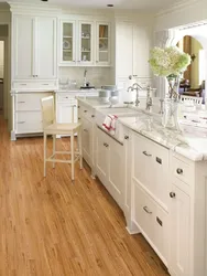 Kitchen with wood floor interior