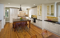 Kitchen with wood floor interior